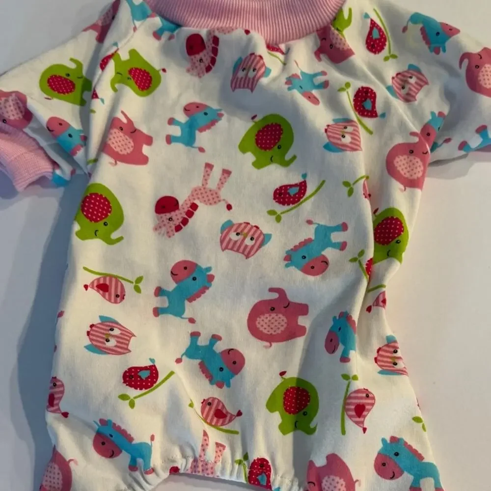 Animal Print Dog Pajamas - Fits 8-10 lb Miniature Dog